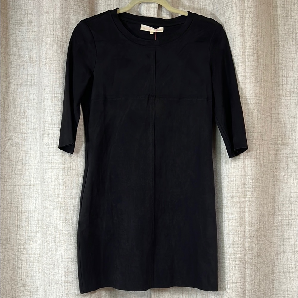 NWT The Wallflower Creative Black Faux Suede Sheath Dress Size XS